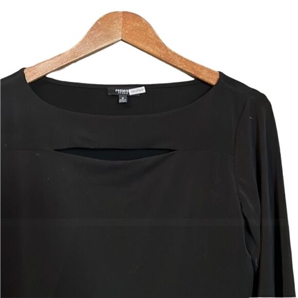 3 for $30! Premise studio black 3/4 sleeve top - Picture 2 of 10